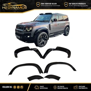 PARA LAND ROVER DEFENDER 110 L663 2020+ PASOS DE RUEDA NEGRO BRILLANTE GUARDABARROS MOLDURAS ANCHAS - Imagen 1 de 15
