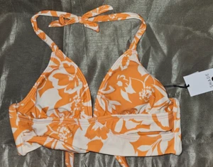 Top bikini con ferretto floreale arancione Shade & Shore nuovo con etichette taglia XS (0-2) - Foto 1 di 2