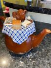 Ornamental “morning Breakfast” Tea Pot From Sunshine Ceramics `1987
