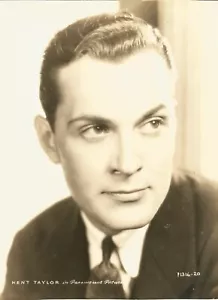 Vintage 1934 Classic Movie Actor Kent Taylor Paramount Pictures Fan Photograph - Picture 1 of 1