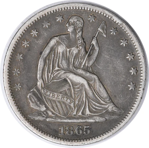 1865-S Liberty Seated Silver Half Dollar EF Uncertified #811 Cover