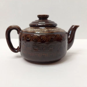 Vintage Japan Nasco kleine braune Glasur Teekanne (hält 1 bis 2 Tassen) BESCHÄDIGT - Bild 1 von 14