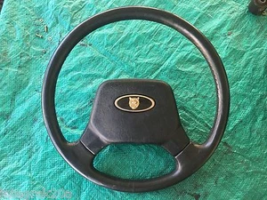 1990 Jaguar XJ6 OEM Steering Wheel Black Leather Original  - Picture 1 of 1