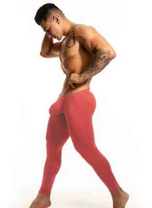 N2N Bodywear Men crush red Rayon  pouch tights size M L XL - Picture 1 of 3