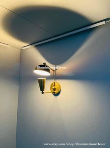 Mid Century Modern Italian Style Adjustable Wall Sconce Stilnovo Vintage Lamp Gf - Picture 1 of 9