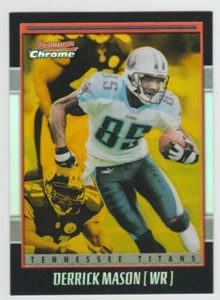 DERRICK MASON Titans 2001 Bowman Chrome GOLD REFRACTOR #37 SP #86/99 SSP - Picture 1 of 2