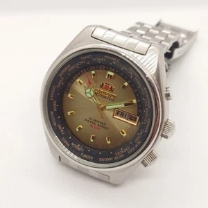 Raro Orient World Time 2EM0H001UC EM0H-C0 automatico dal Giappone - Foto 1 di 5