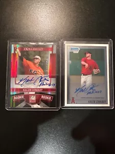 2010 Kaleb Cowart Auto Autograph Lot Bowman Chrome & Donruss Elite - Picture 1 of 2