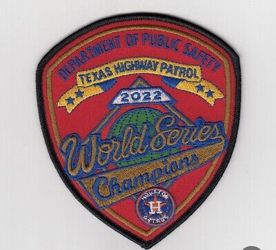 Texas State Police Astros World Series Champions Commemorative Patch Free Ship • 9.99$