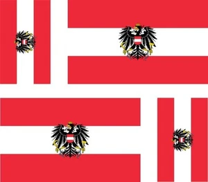 4x Aufkleber Auto Sticker motorrad Autoaufkleber Fahne Flagge Österreich royal - Bild 1 von 1