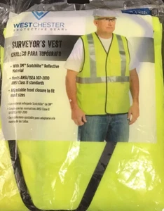 West Chester Protective Gear Surveyor's Reflective Vest Fits Most Sizes, New - Picture 1 of 1