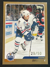 Adam Oates 2003-04 Topps Traded Hockey Gold SP Card #TT15 Serial #d /50 Oilers