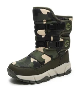 Kinder Winter Schneestiefel wasserdicht Outdoor warm Kunstfell gefütterte Schuhe - Bild 1 von 7