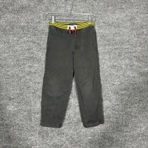 Mini Boden Sweatpants Boys 9Y Gray Yellow Striped Waistband Stretch Straight - Picture 1 of 12