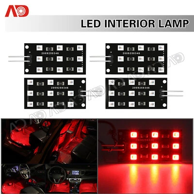 4X Red LED Interior Light Board Bulb For Audi A1 A3 A4 A5 A6 Q2 Q3 Q5 Q7 TT TTRS - Image 1 of 4