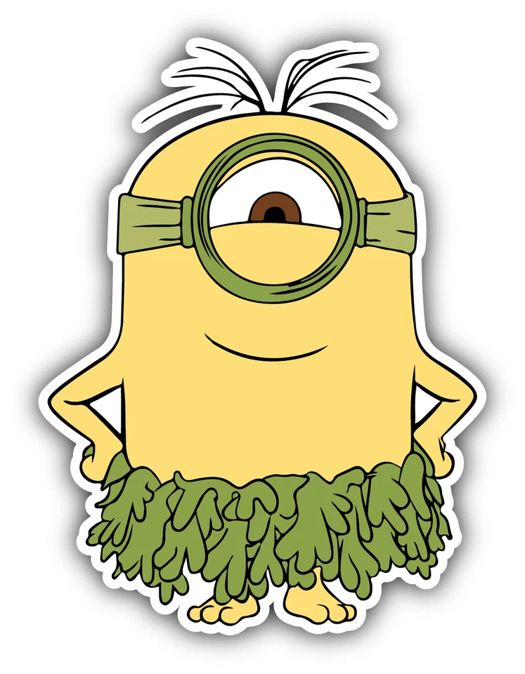 Calcomanía adhesiva de parachoques Minions de dibujos animados de Hawaii - ''TALLAS'' Foto 1 de 1