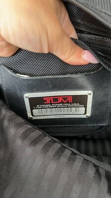 Tumi 2202D3 Black Ballistic Nylon 17” Rolling 2-Wheeled Laptop Briefcase Luggage - Image 1 of 4