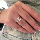 Certified Diamond Womens Ring IGI GIA Radiant 1.75 Ct Lab Created 14K White Gold