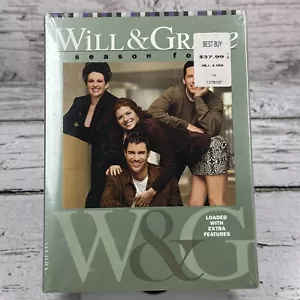 Will Grace - Season Four (DVD, 2005, 4-Disc Set) NEW - Picture 1 of 3