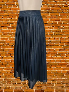 WHITE STUFF SIZE UK 10 TEAL SKIRT CASUAL WORK PLEATED FLARE FORMAL PARTY WOMENS - Picture 1 of 5