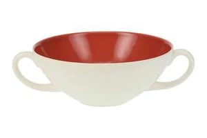 Poole - Twintone - Indian red and Magnolia C95 - Soup Cup - 256779G - Picture 1 of 4