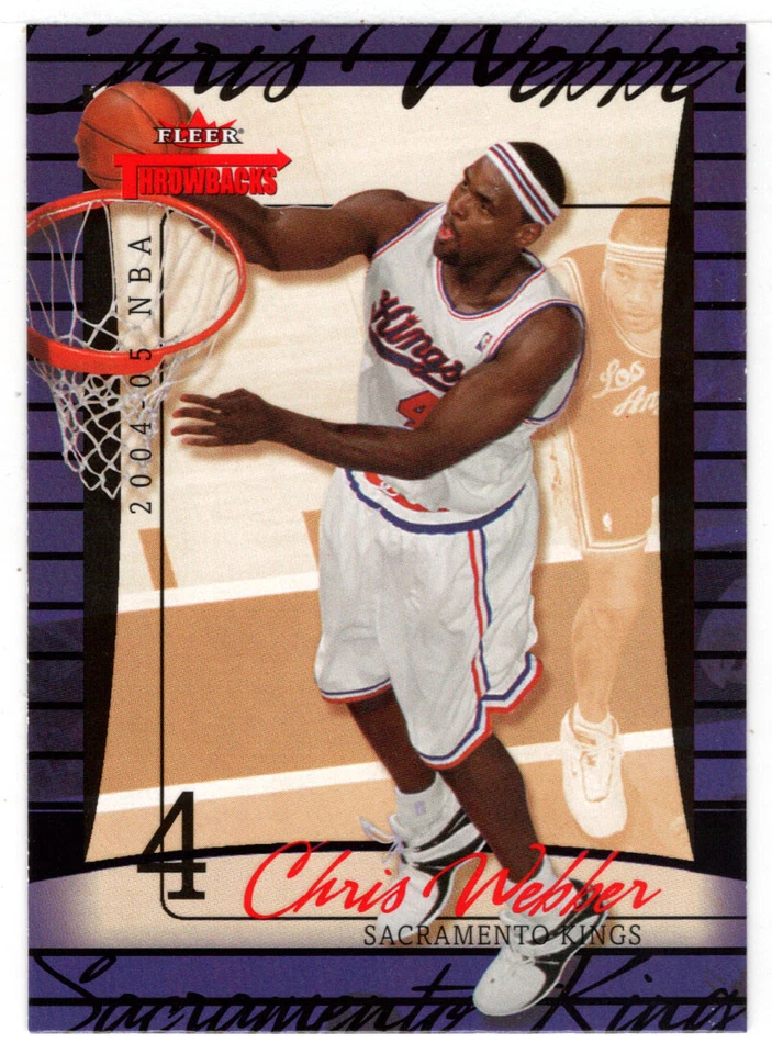 Chris Webber - Sacramento Kings (NBA) 2004-05 Fleer Throwbacks # 63 MT - Image 1 of 1
