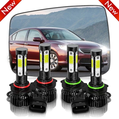 Kit de faros LED 4 bombillas luces altas bajas para Honda Accord sedán 4 puertas 2008-2012 Foto 1 de 4