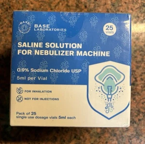 Base Laboratories. SALINE SOLUTION. 0.9% Sodium Chloride.Exp. 09/10/2027. New - Picture 1 of 7