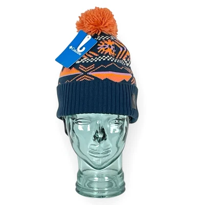 Columbia Fair Isle Palmer Peak Pom Beanie Unisex OS Fleece Lined Sustainable - Image 1 of 4