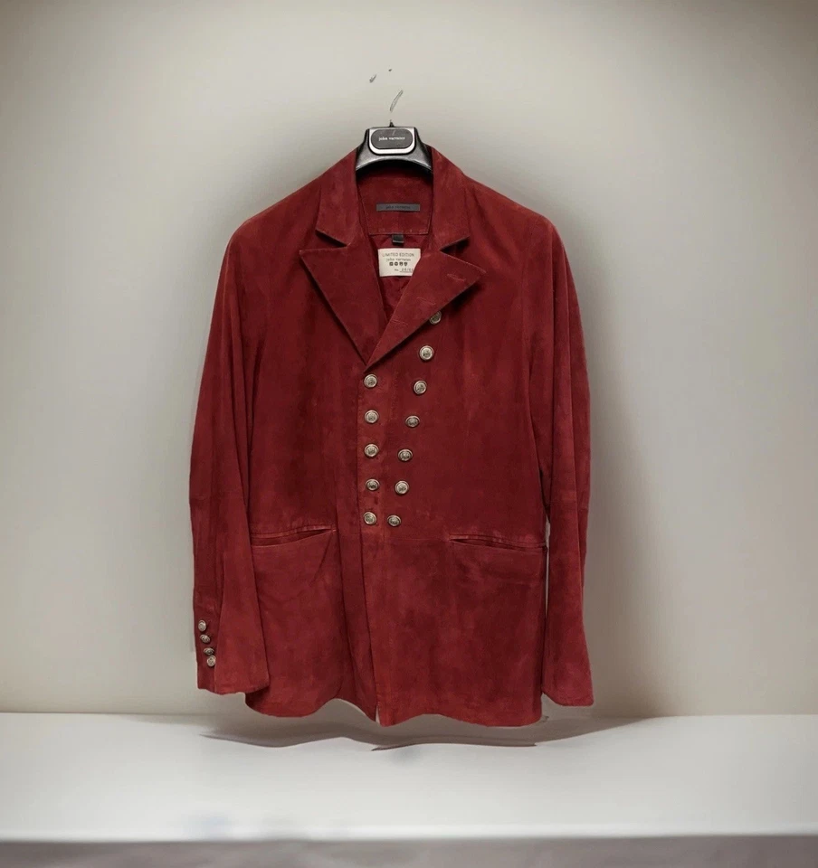 $2998 John Varvatos Limited Edition Suede Jacket EU 50 USA 40 Imperfection - Image 1 of 4
