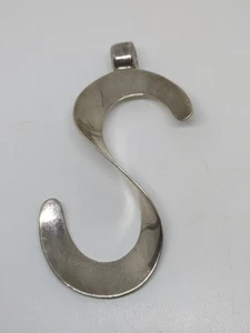 Large Vintage Sterling Silver 925 ATI Mexico S Pendant - Picture 1 of 6