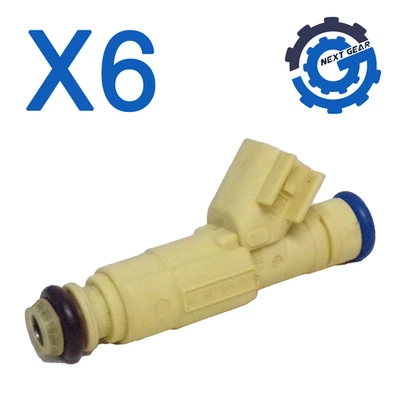 OEM Bosch Set of 6 Fuel Injectors 1999-2002 Mercury Cougar XS2E-A5B 0280155861 - Image 1 of 3