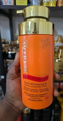 Glow Bliss Carrot Instant Skin Lightening Extra whitening & Glowing Lotion 500ml