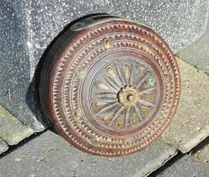 (#1598) antique indian wood sword belt carrier holder (Pick up/post world) - Picture 1 of 20