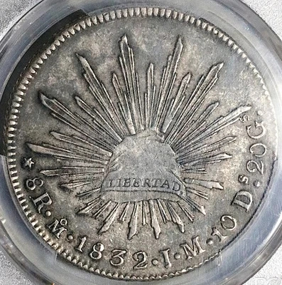 1832-Mo PCGS XF 45 Mexico 8 Reales Cap Rays Scarce Silver Dollar Coin (25072001C - Image 1 of 4