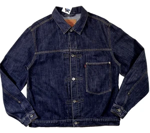Mens VINTAGE LEVIS 70501 04 04 TYPE 1 TRUCKER JACKET size L  Large Denim pleat - Picture 1 of 22
