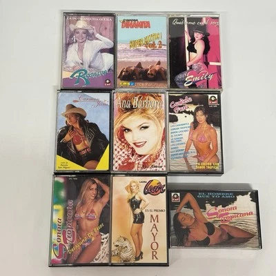 Mexican Cassette Lot La Sonora Dinamita Tropicana Ana Barbara Cumbia Sexy Divas - Image 1 of 3
