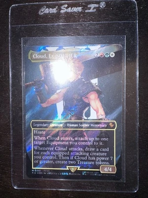 MTG Cloud Ex-SOLDIER (Borderless) (Surge Foil) (0210) Final Fantasy Foil NM/Mint - Image 1 of 2
