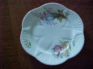 SHELLEY ZIERLICHE WILDE BLUMEN MIT ROSA BORTE 6" TELLER - Bild 1 von 5