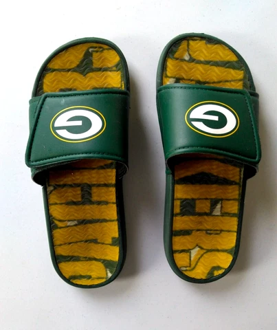 ~Mens NFL Green Bay Packers Slip On Sandals~ Men Size 7-8 Slide Women Shoes Sz 9 Cover