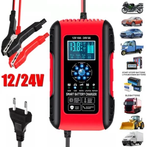 12V/24V Autobatterie Ladegerät 7-stufiges Für Lithium LiFePO4 Reparatur AGM GEL - Bild 1 von 12