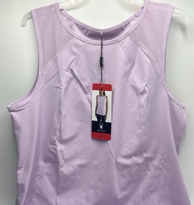 Camiseta sin mangas para mujer talla M Spyder suave que absorbe la humedad reflectante logotipo activo púrpura Foto 1 de 4