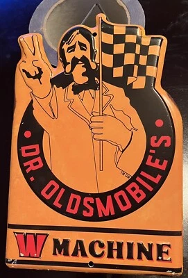 NEW 60's 70'S STYLE DR. OLDSMOBILE'S W MACHINE Tin Metal Embossed Sign #4 - Image 1 of 2