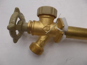 EVERBILT VFFASPC17EB 1/2" MIP/SWT 3/4" MHT X 10 BRASS ANTI-SIPHON SILLCOCK VALVE - Picture 1 of 3