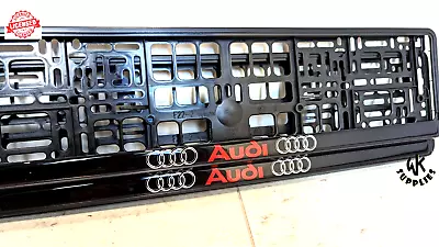 2x Car Number Plate Frame Surround Holder Gel Dome For Au Di Best Fit All Models • 17.86€