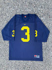 Maillot de football Nike Michigan Wolverines homme grand #3 vintage Swoosh