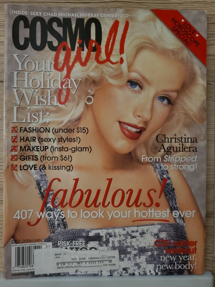 Cosmo Girl Magazine Dec Jan 2007 Volume 8 Issue 10 Christina Aguilera Drake Bell Foto 1 de 4