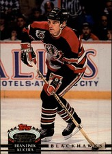 1992-93 Stadium Club Chicago Blackhawks Hockey Card #438 Frantisek Kucera