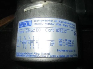 Wika 4297513 Gasdichtewächter 233,52,00 4" 4 bar/psi 1/2 npt Bottom Mount Neu in OVP - Bild 1 von 5