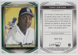 2019 Topps Gallery Masterpiece Green /250 Tony Gwynn #MP-21 HOF